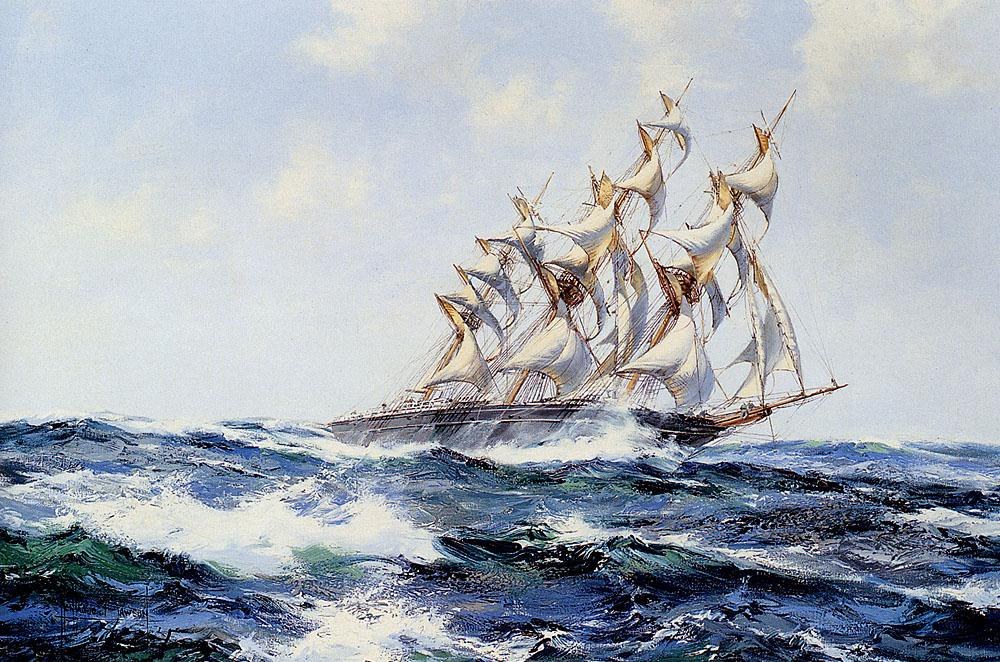 Montague Dawson The Baltimore Flyer